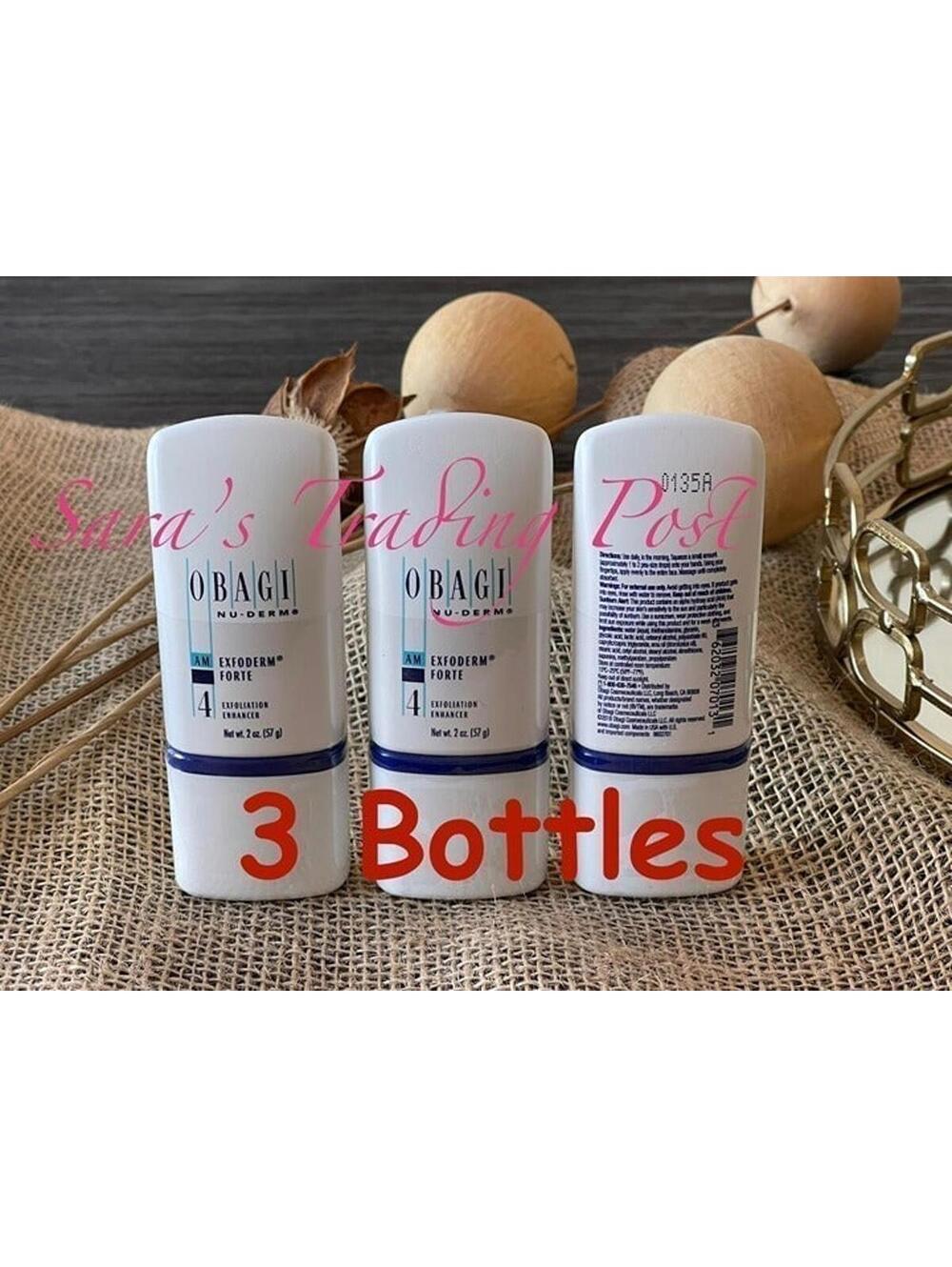 3x NEW FORTE Obagi Medical Nu-Derm Exfoderm Forte 2oz Exfoliation Enhancer AM #4